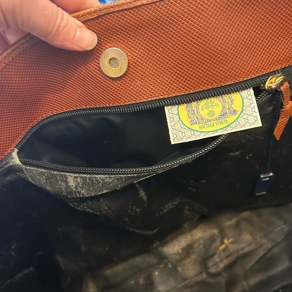 Vintage BOTTEGA VENETA Black Brown Coated Canvas Tote Handbag - Picture 6 of 8